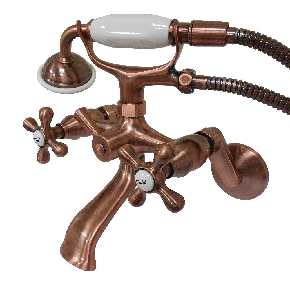 Kingston Wall Mount Clawfoot Tub Faucet with Hand Shower