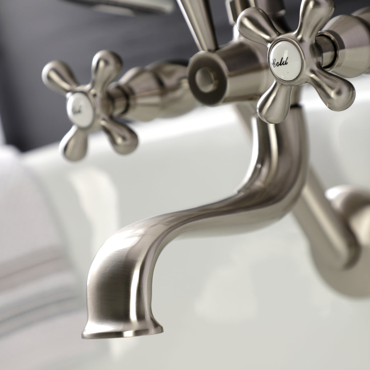 Kingston Wall Mount Clawfoot Tub Faucet with Hand Shower