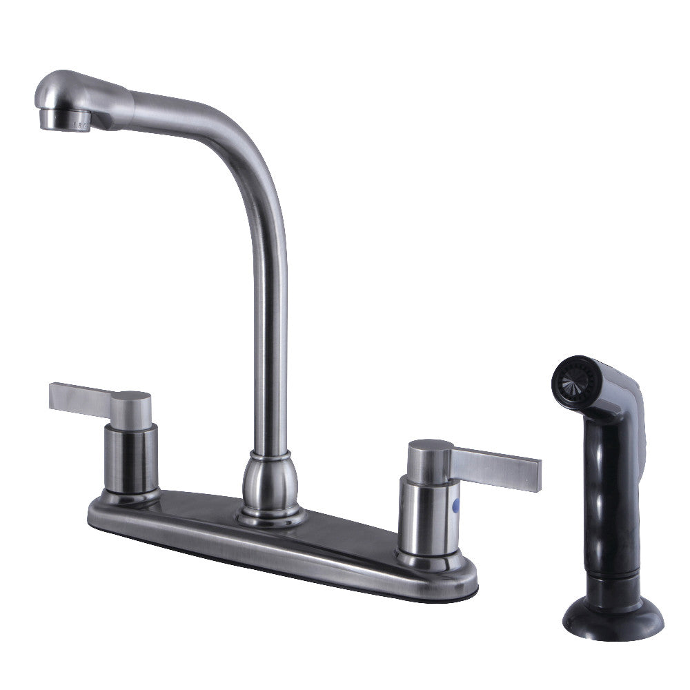 Kingston Brass FB2751NDLSP NuvoFusion 8-Inch Centerset Kitchen Faucet with Sprayer