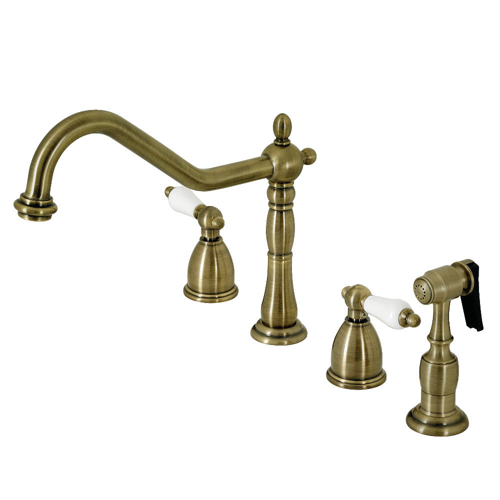 Kingston Brass KB1796PLBS Widespread Kitchen Faucet