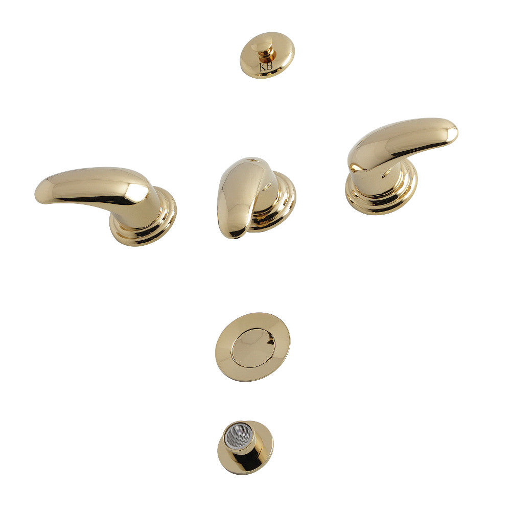 Kingston Brass KB6322LL Legacy 3-Handle Bidet Faucet with Brass Pop-Up