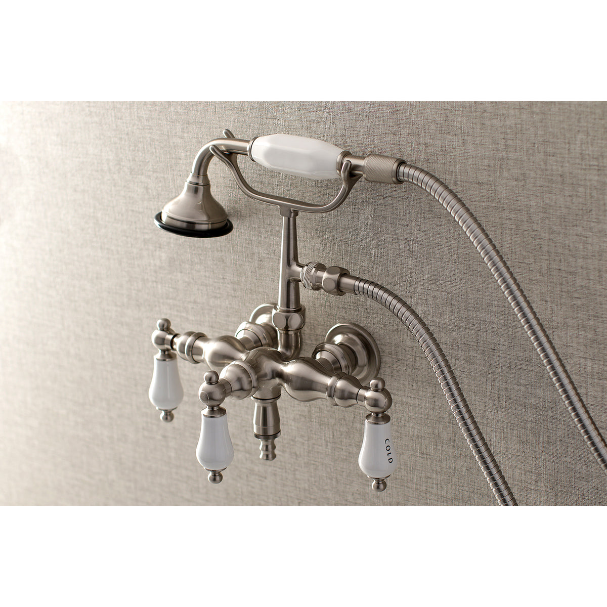 Aqua Vintage Vintage 39510 Inch Wall Mount Tub Faucet with Hand Shower