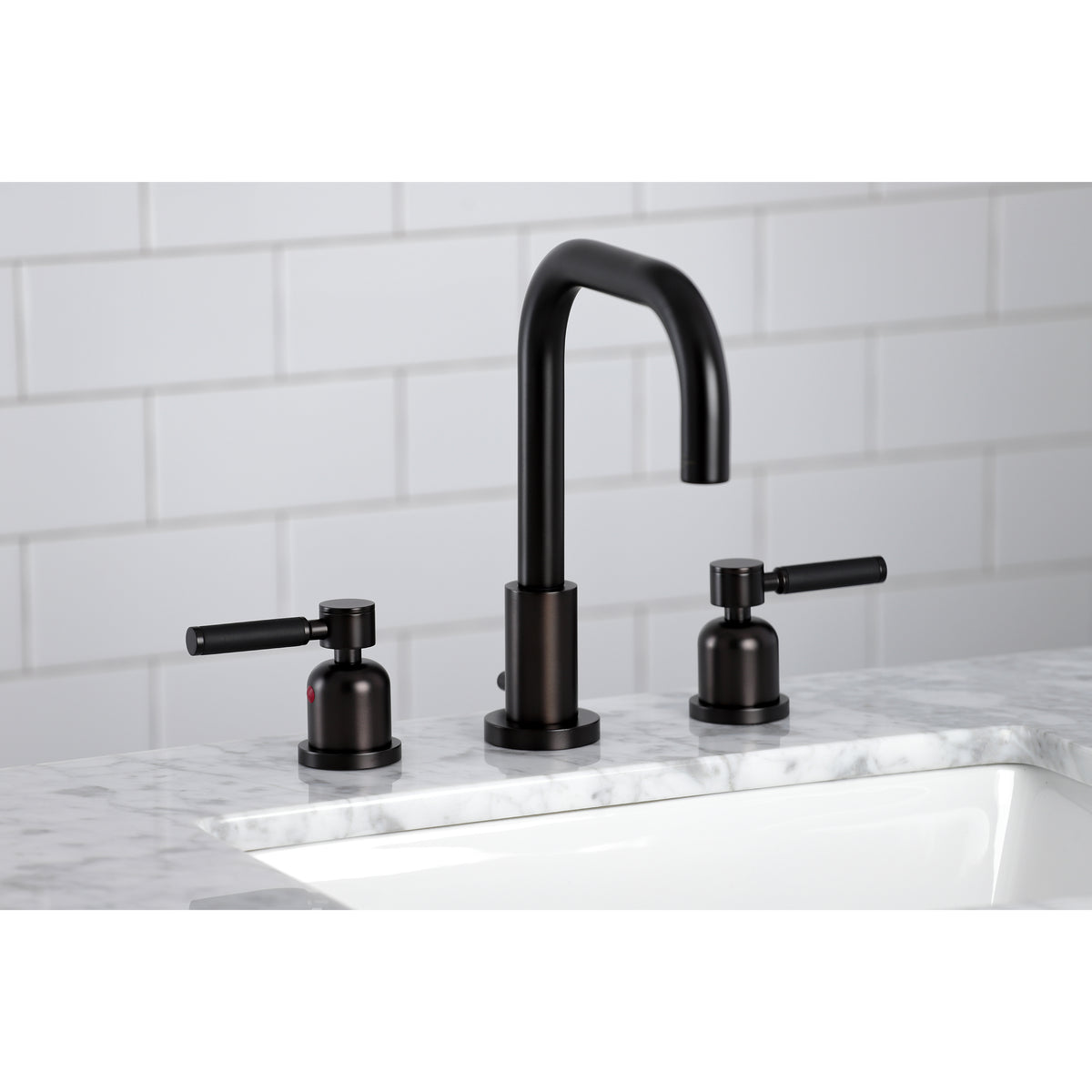 Kingston Brass FSC8930DKL Kaiser Widespread Bathroom Faucet with Brass Pop-Up