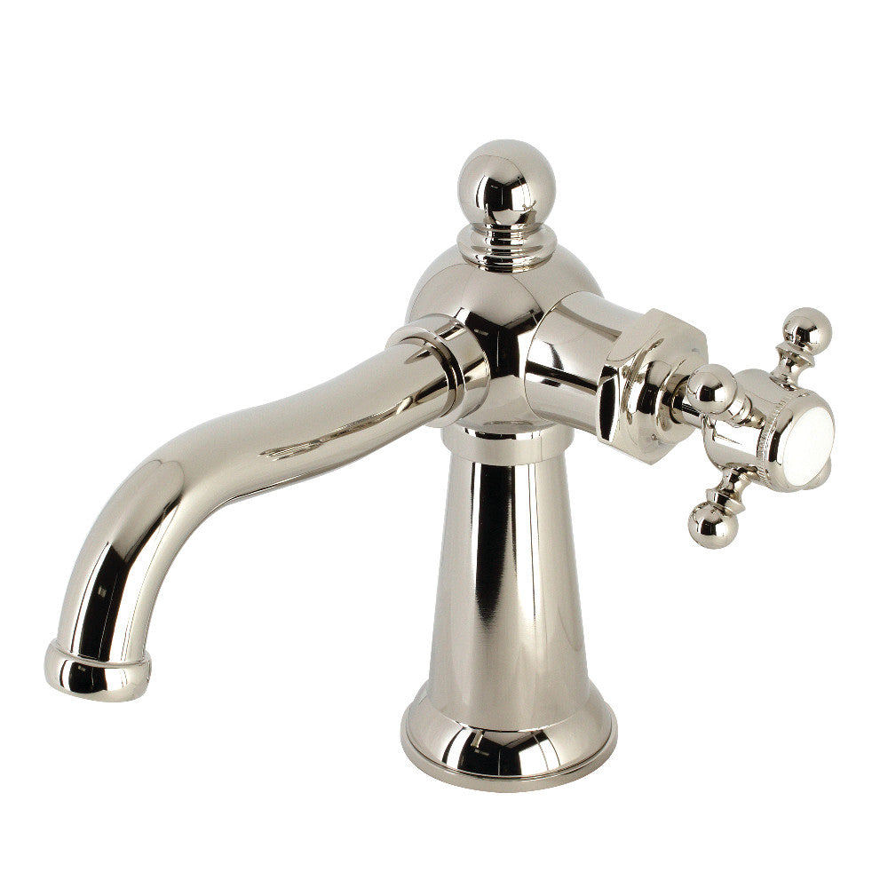 Kingston Brass KS154BXBN Nautical Single-Handle Bathroom Faucet with Push Pop-Up