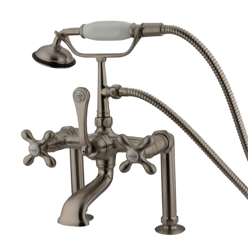Vintage 7-Inch Deck Mount Clawfoot Tub Faucet with Hand Shower