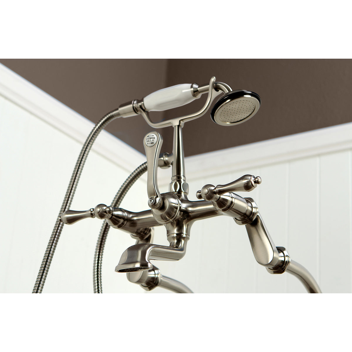 Vintage Freestanding Clawfoot Tub Faucet Package with Supply Line