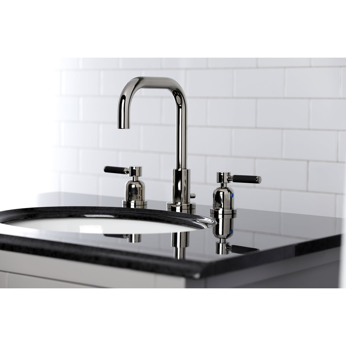 Kingston Brass FSC8930DKL Kaiser Widespread Bathroom Faucet with Brass Pop-Up