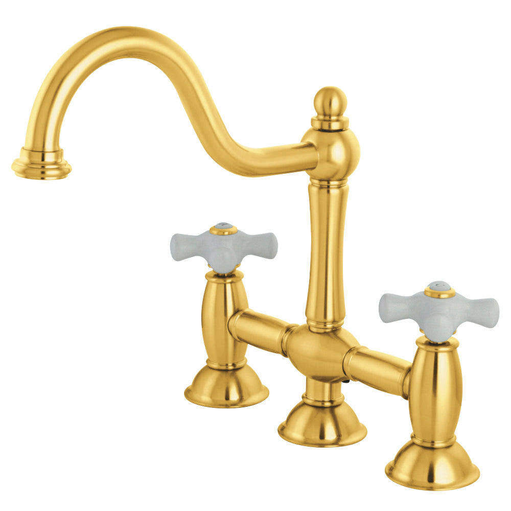 Kingston Brass KS3781PX Restoration Bridge Kitchen Faucet