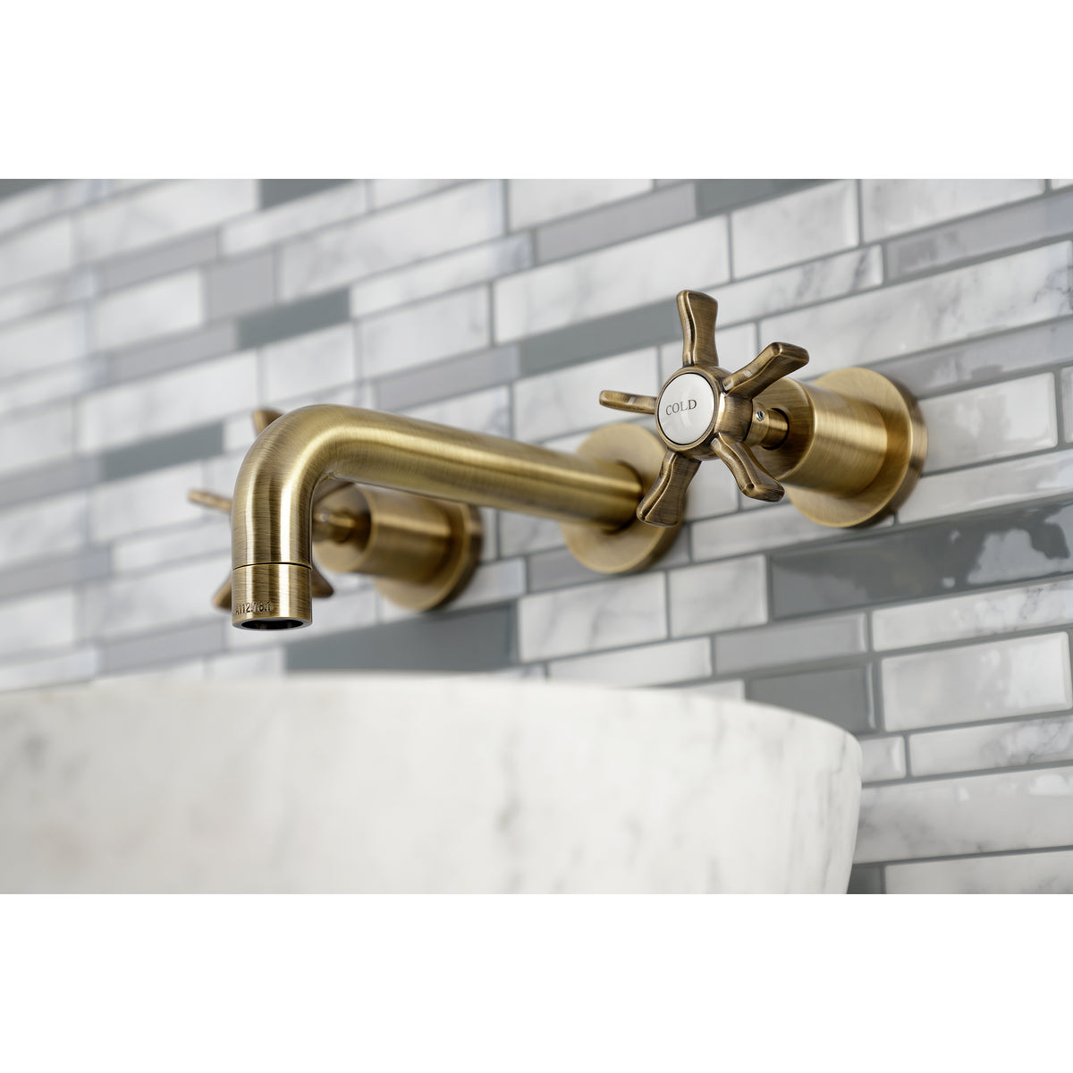 Kingston Brass KS8128NX Hamilton Two-Handle Wall Mount Bathroom Faucet