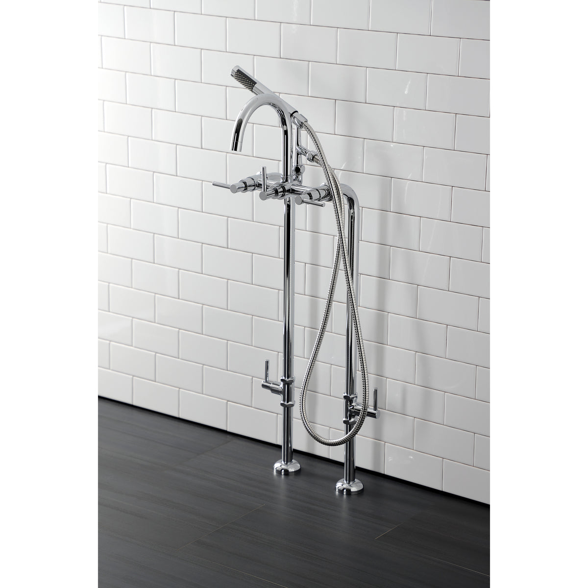 Vintage CCK8108DL Concord Freestanding Tub Faucet with Supply Line, Stop Valve