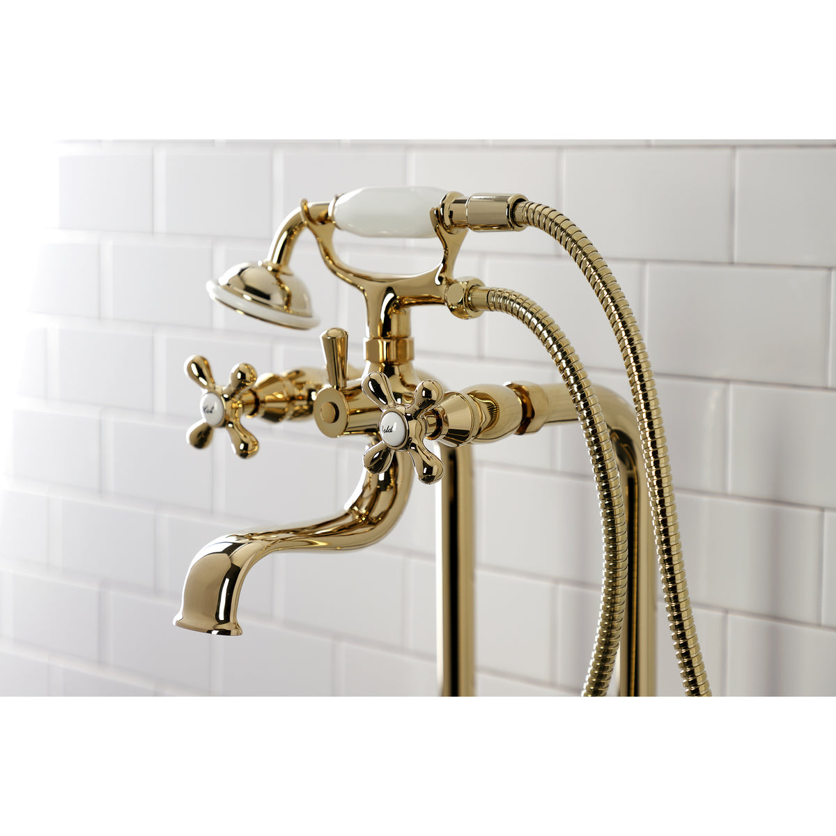 Kingston Freestanding Clawfoot Tub Faucet Package with Supply Line