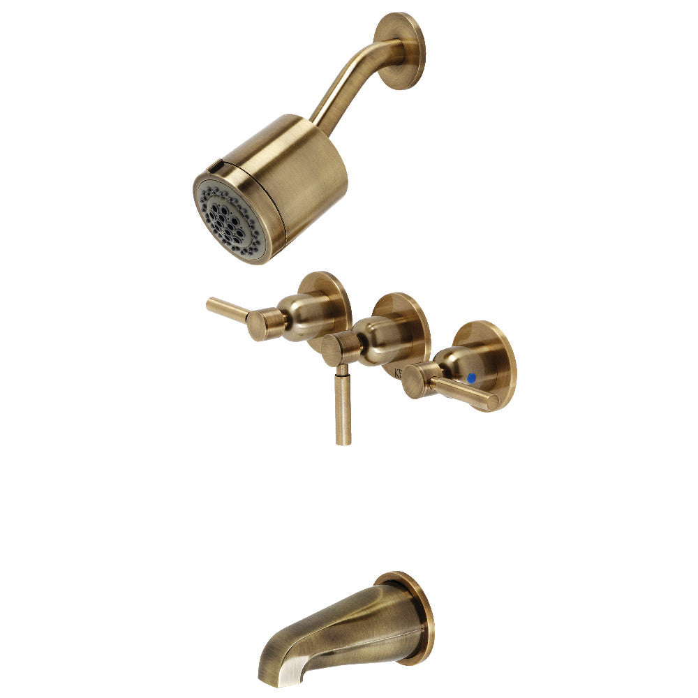 Concord Three-Handle Tub and Shower Faucet
