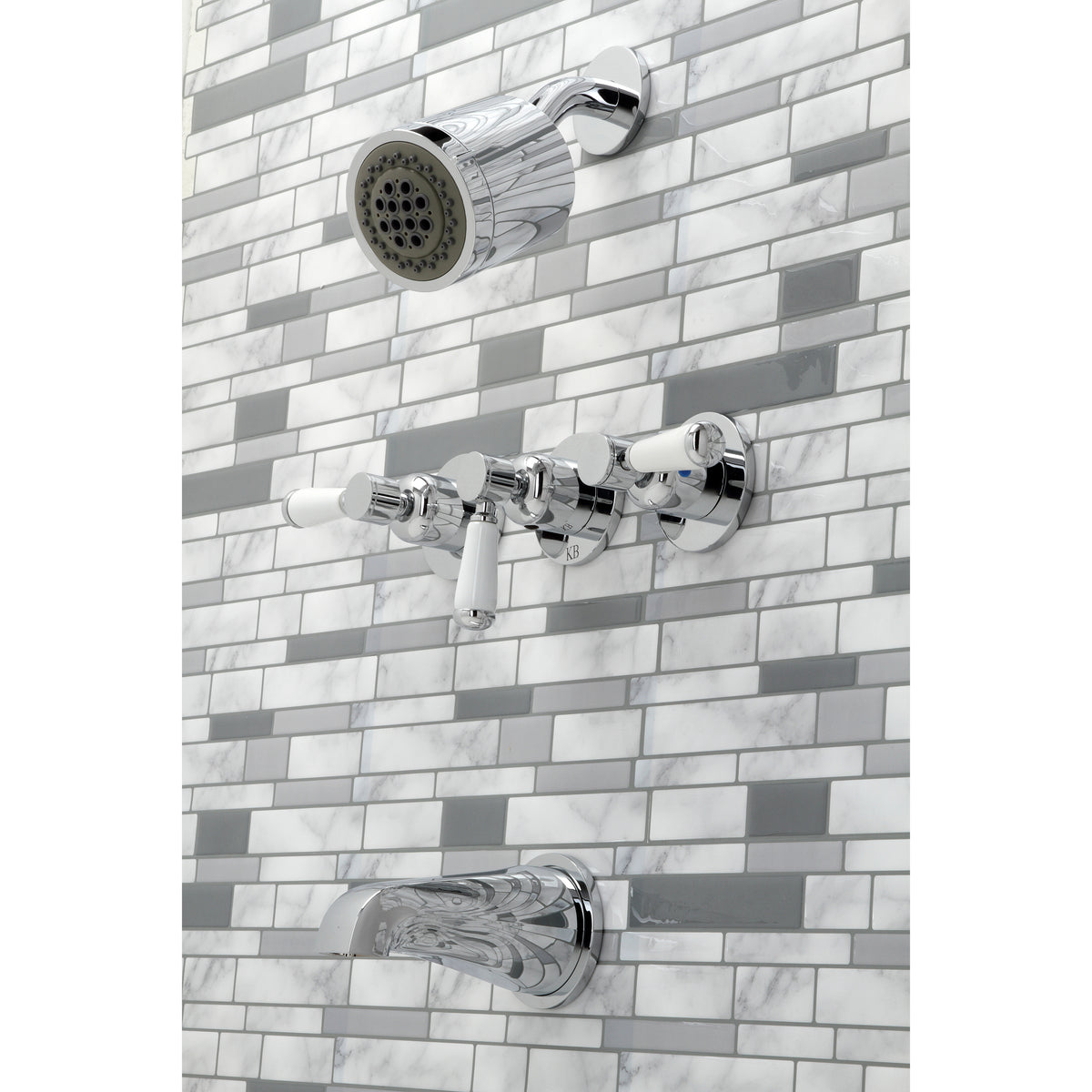 Paris Three-Handle Tub and Shower Faucet