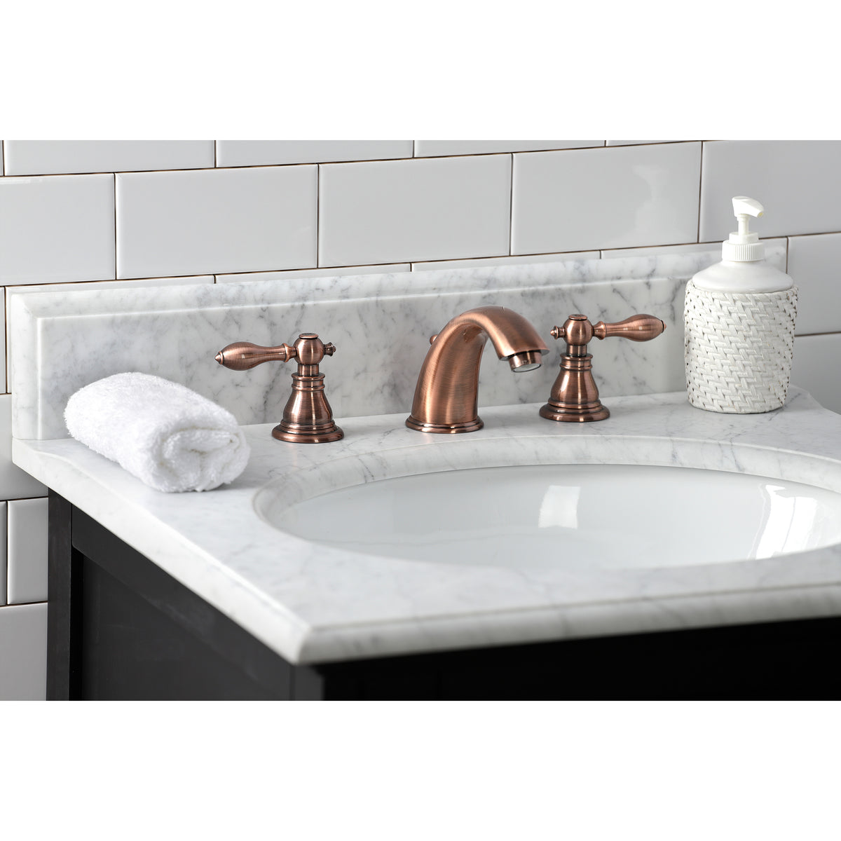 Kingston Brass KB962ACL American Classic Widespread Bathroom Faucet with Retail Pop-Up