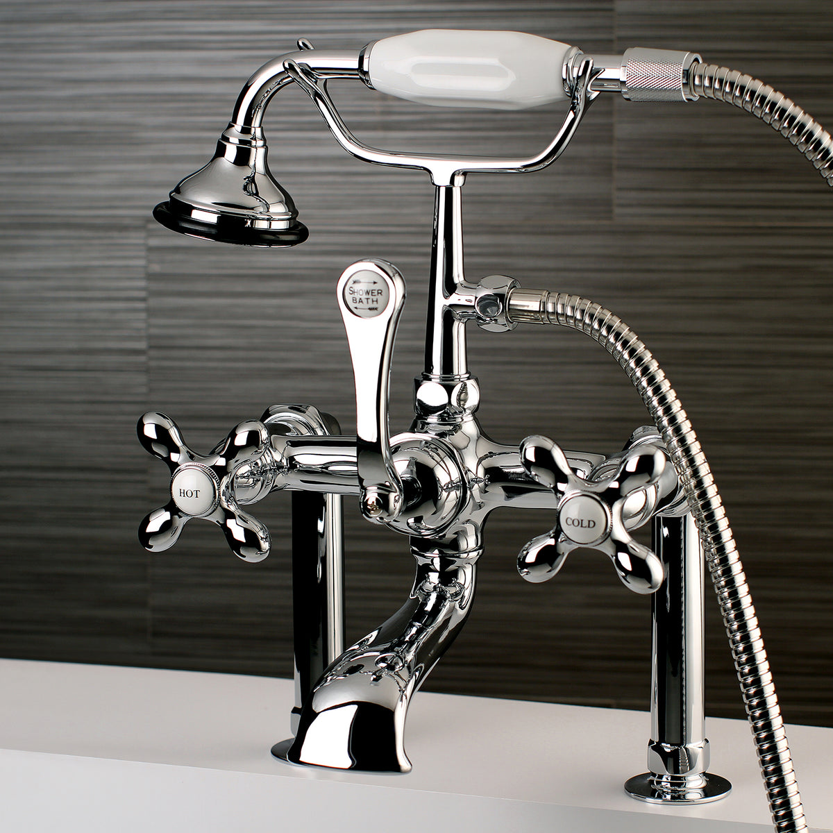 Auqa Vintage Deck Mount Clawfoot Tub Faucet