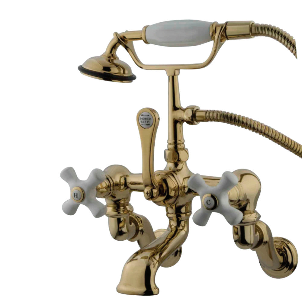 Vintage Wall Mount Clawfoot Tub Faucet with Hand Shower