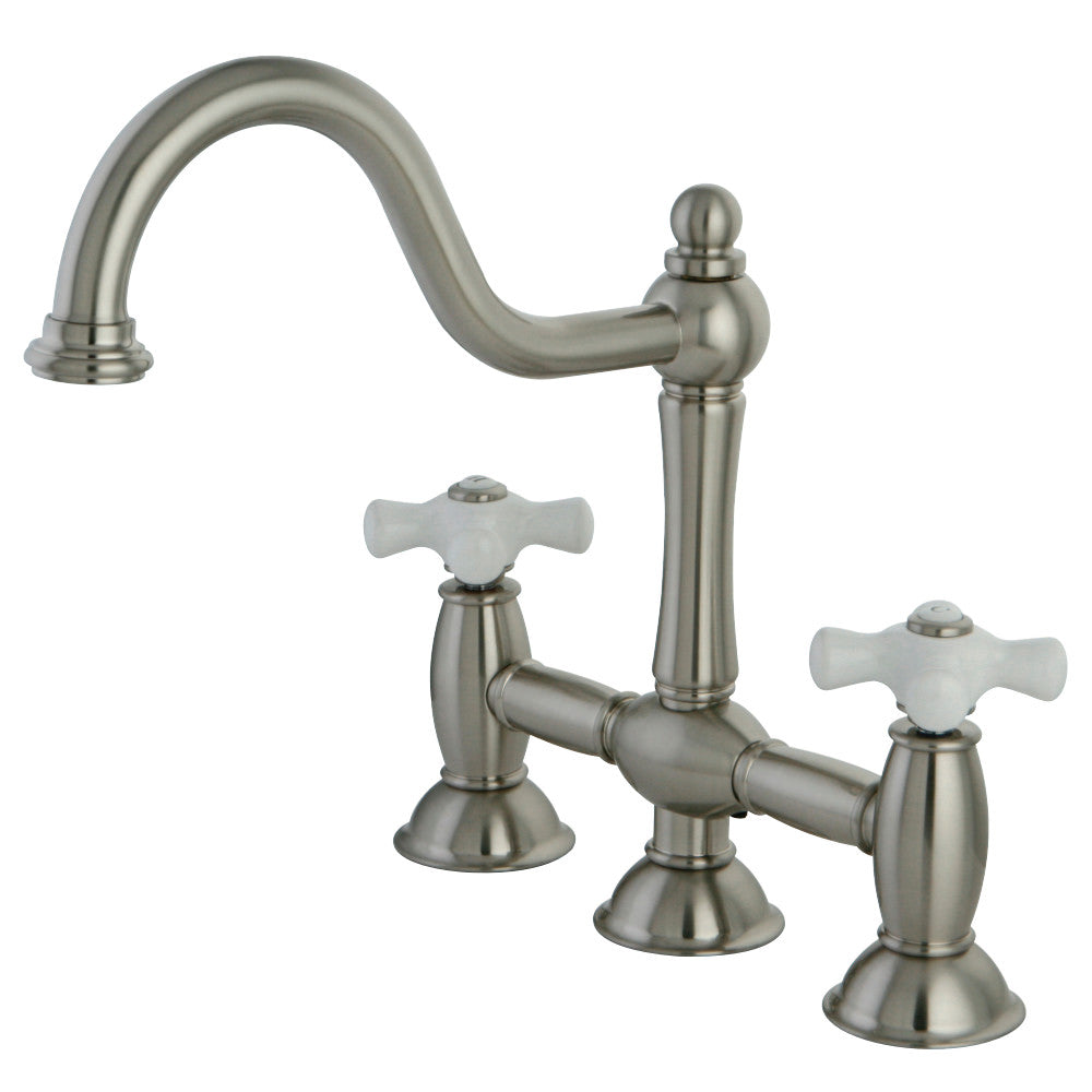 Kingston Brass KS3781PX Restoration Bridge Kitchen Faucet
