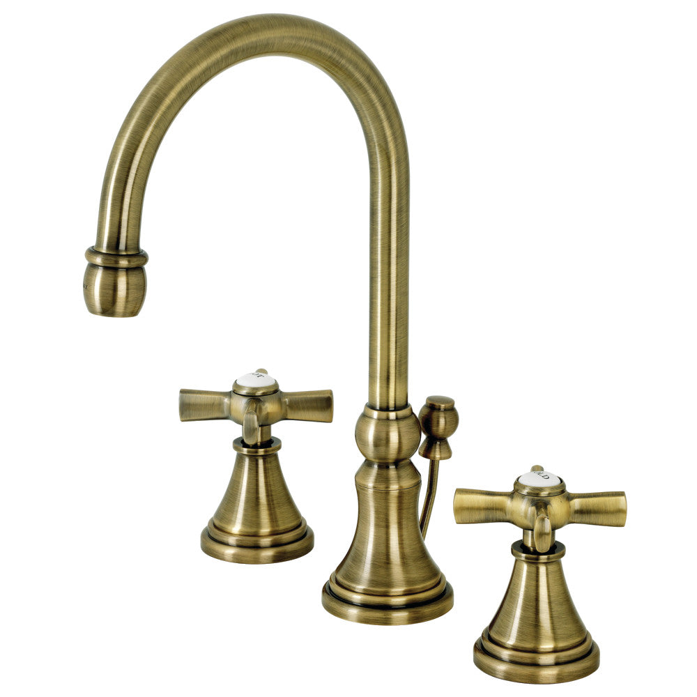 Kingston Brass KS2985ZX Millennium Widespread Bathroom Faucet with Brass Pop-Up
