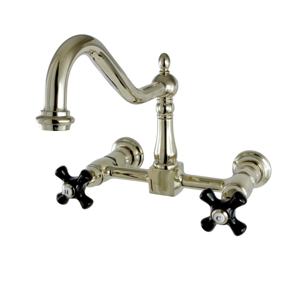 Kingston Brass KS1242PKX Duchess Wall Mount Bridge Kitchen Faucet