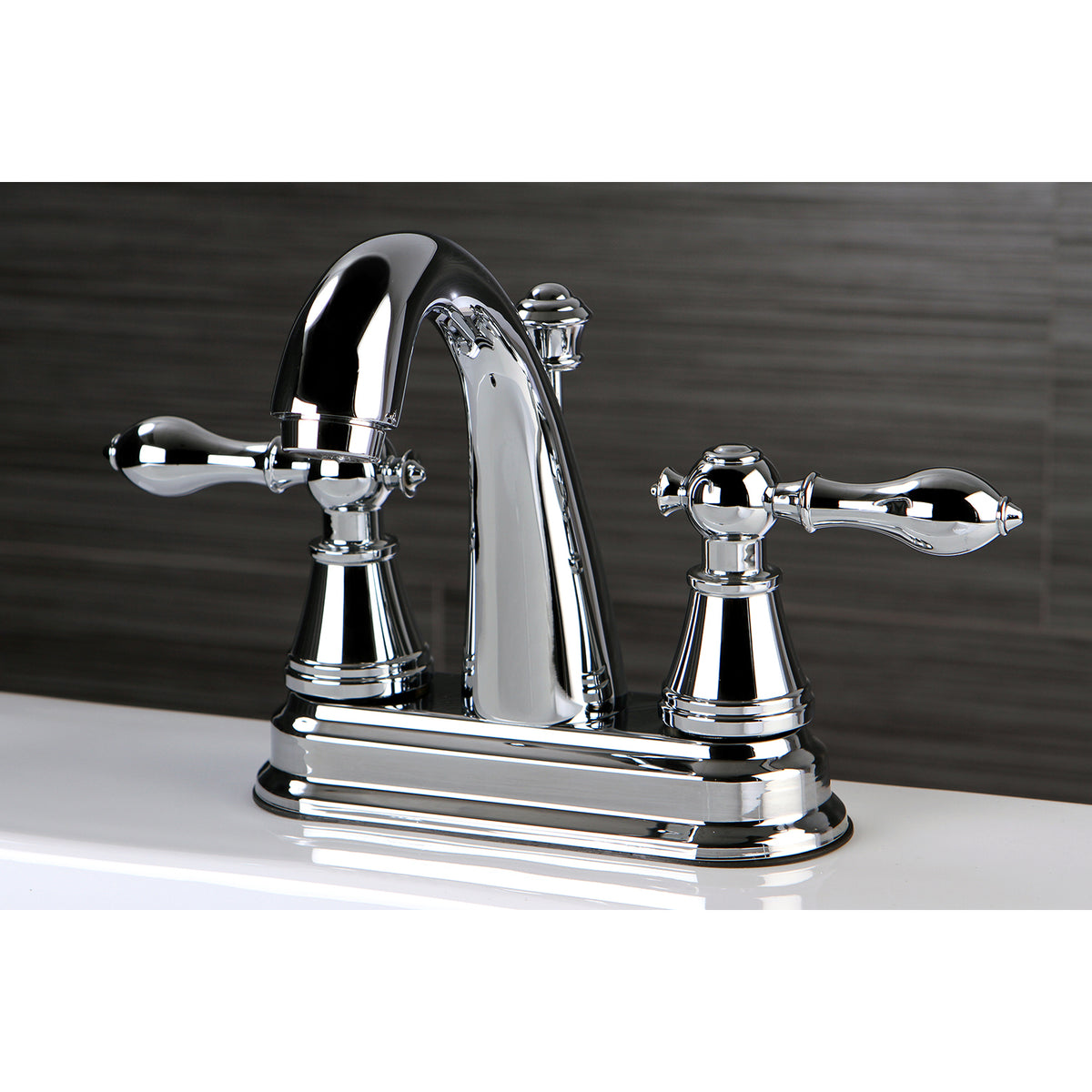 Fauceture FSY7618AL English Classic 4 in. Centerset Bathroom Faucet with Retail Pop-Up