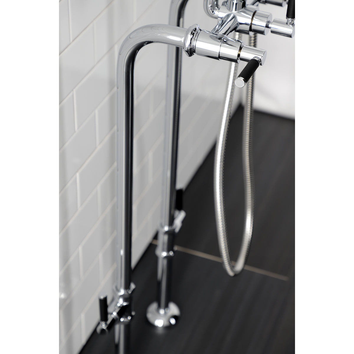 Aqua Vintage Concord Freestanding Tub Faucet with Supply Line, Stop Valve