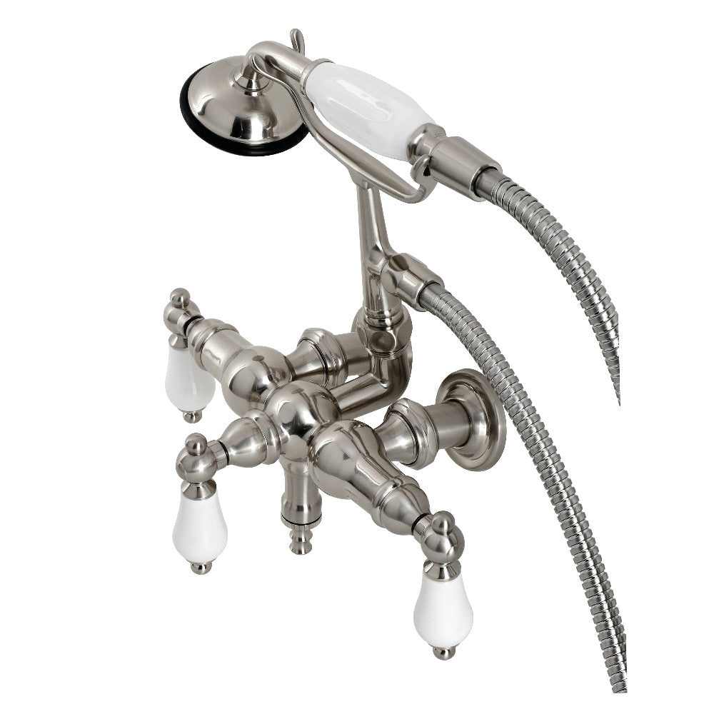 Vintage 3-3/8" Tub Wall Mount Clawfoot Tub Faucet with Hand Shower