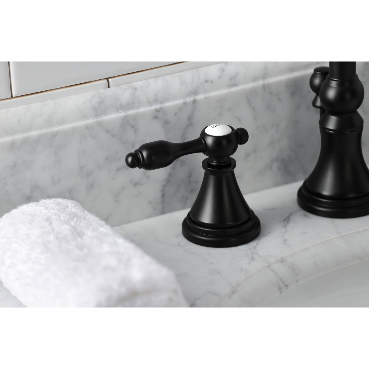 Kingston Brass KS2981TAL Tudor Widespread Bathroom Faucet with Brass Pop-Up