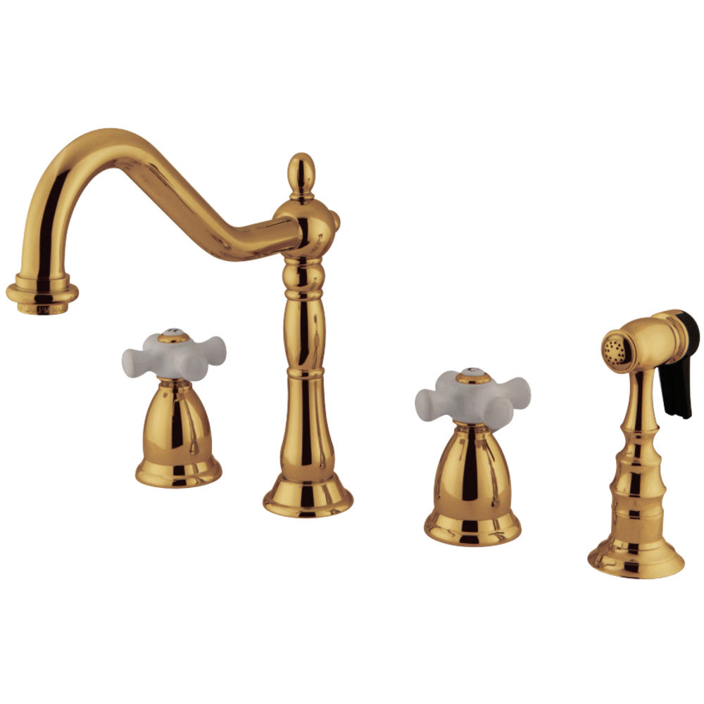 Kingston Brass KS1798PXBS Widespread Kitchen Faucet