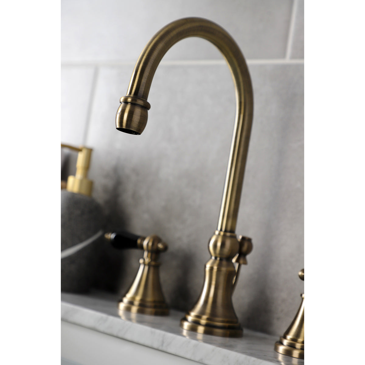 Kingston Brass KS2982PKL Duchess Widespread Bathroom Faucet with Brass Pop-Up