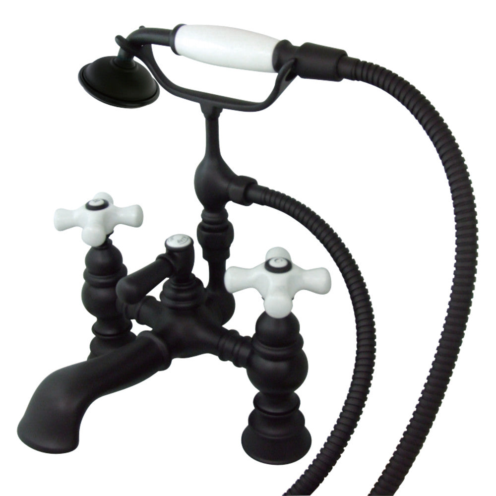Vintage 7-Inch Deck Mount Tub Faucet with Hand Shower