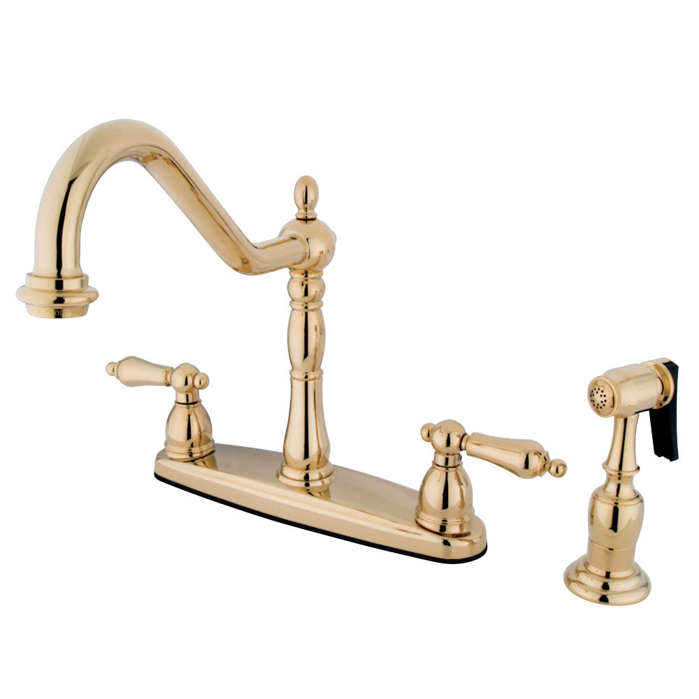 Kingston Brass KB1751ALBS Heritage Centerset Kitchen Faucet