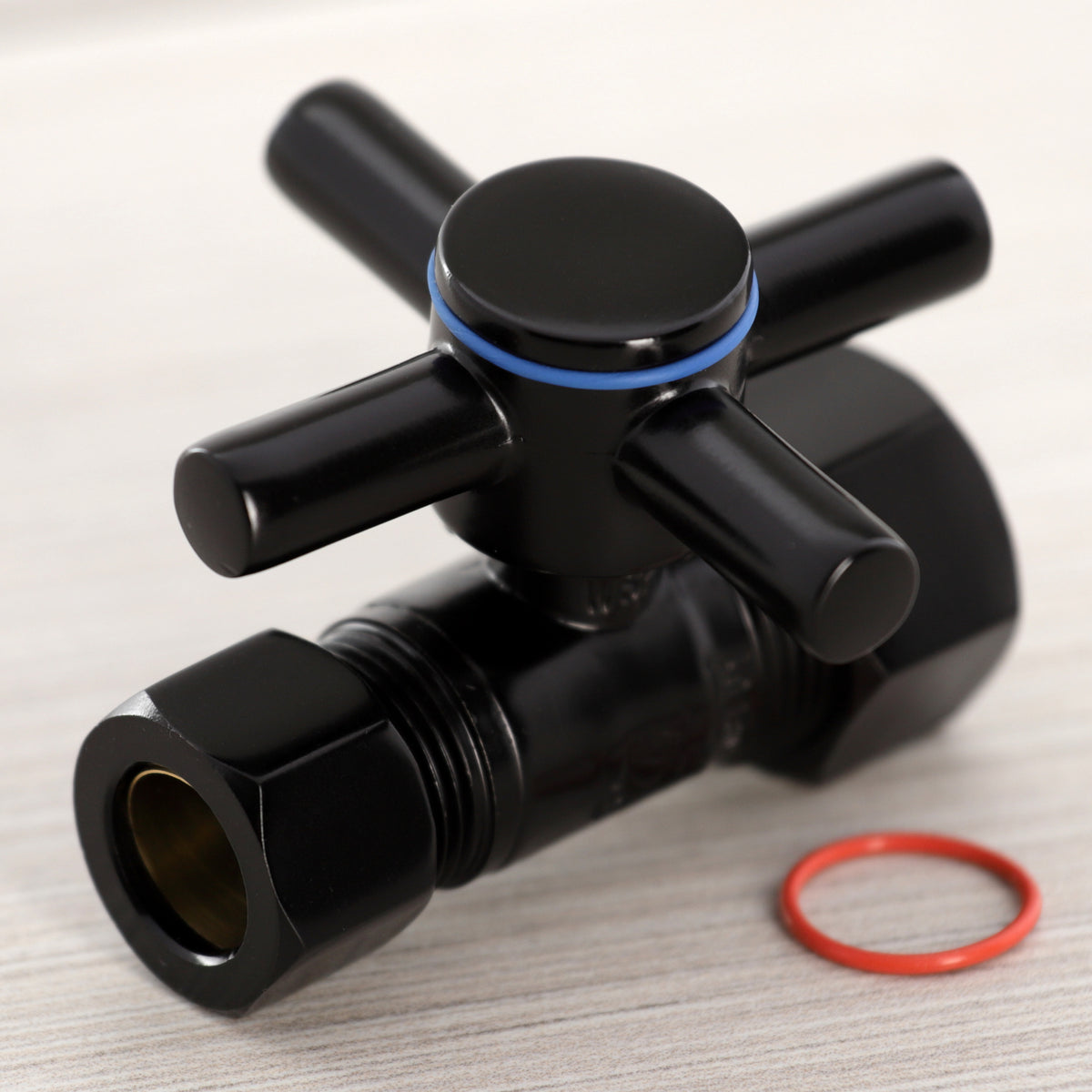 Kingston Brass Concord 5/8" IPS x 1/2" O.D. Comp Quarter Turn Straight Valve