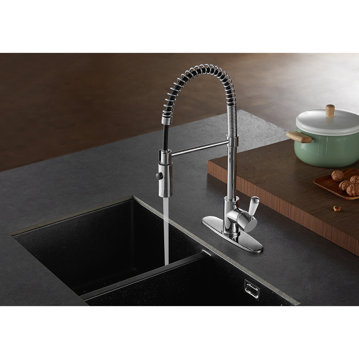 Gourmetier LS8777DPL Paris Single-Handle Pre-Rinse Kitchen Faucet