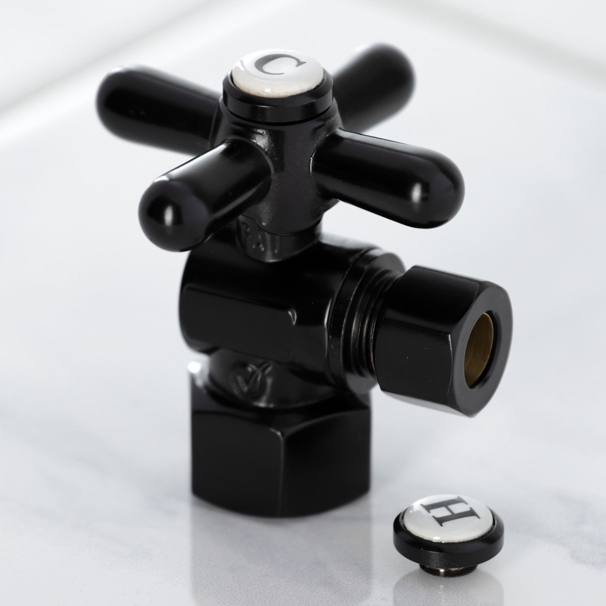 Kingston Brass Quarter Turn Valve (1/2" FIP X 3/8" O.D. Compression)