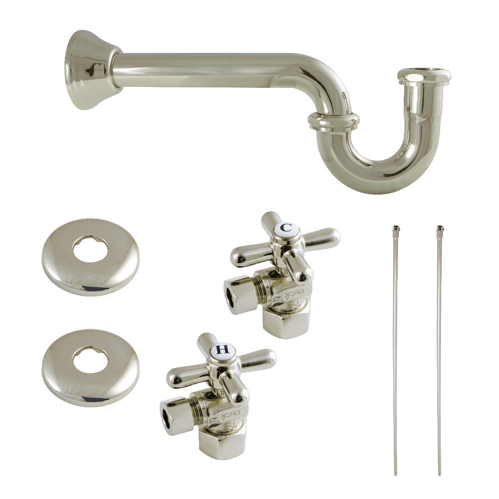 Kingston Brass Plumbing Supply Kits Combo, 1/2" IPS Inlet, 3/8" Comp Oulet
