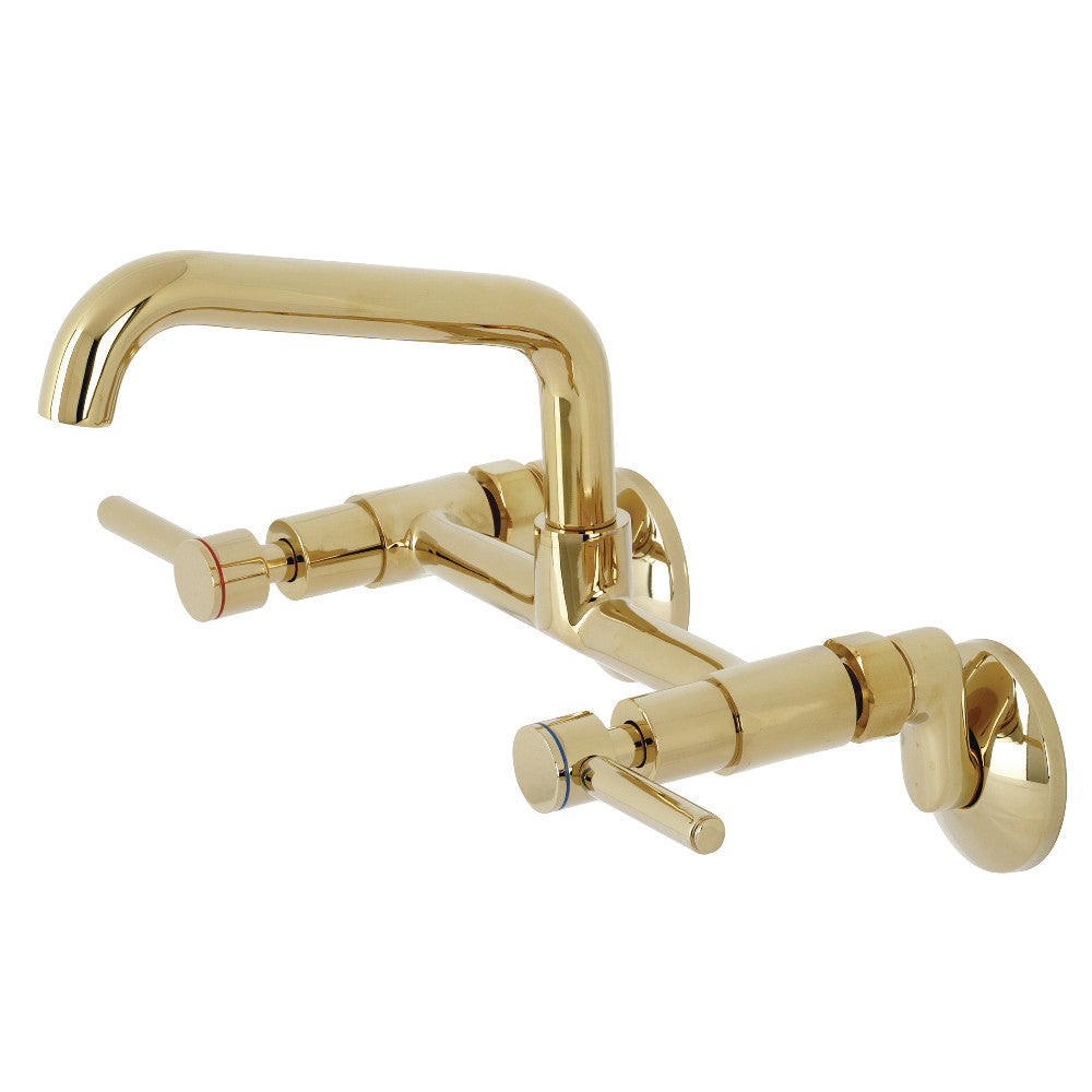 Kingston Brass KS823PN Concord Two-Handle Wall-Mount Kitchen Faucet