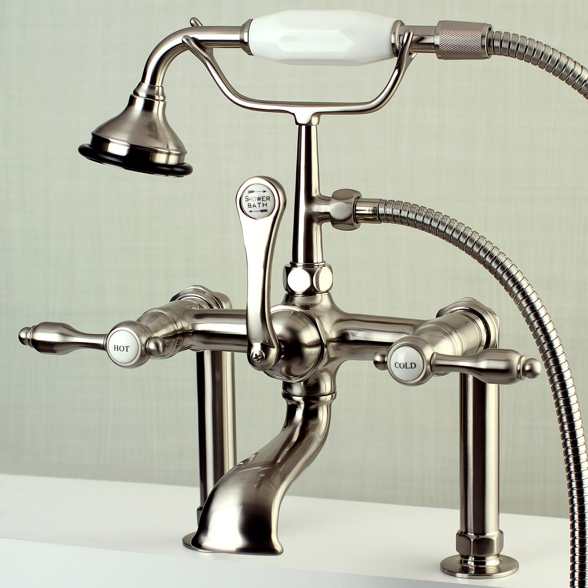Aqua Vintage Tudor Deck Mount Clawfoot Tub Faucet