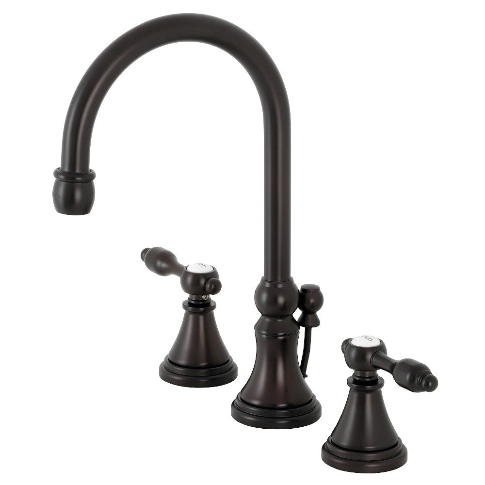 Kingston Brass KS2981TAL Tudor Widespread Bathroom Faucet with Brass Pop-Up