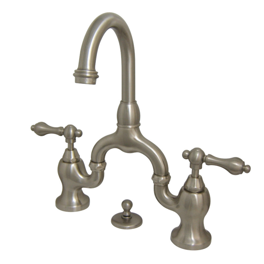 Kingston Brass KS7995AL English Country Bridge Bathroom Faucet with Brass Pop-Up