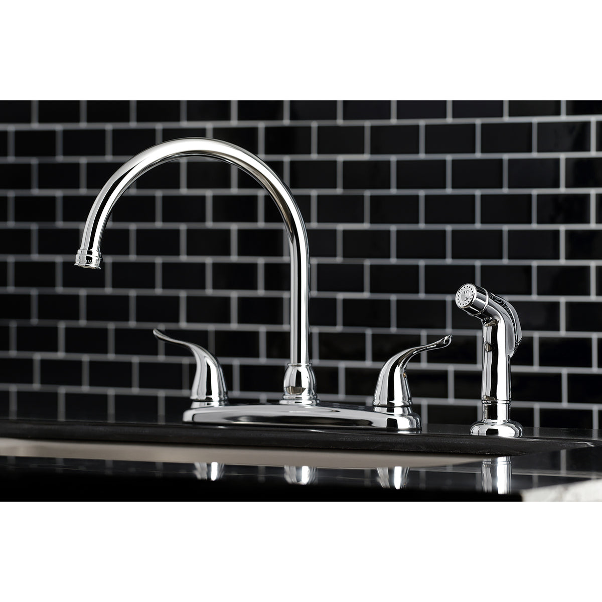 Kingston Brass KB791YLSP Yosemite 8-Inch Centerset Kitchen Faucet with Sprayer