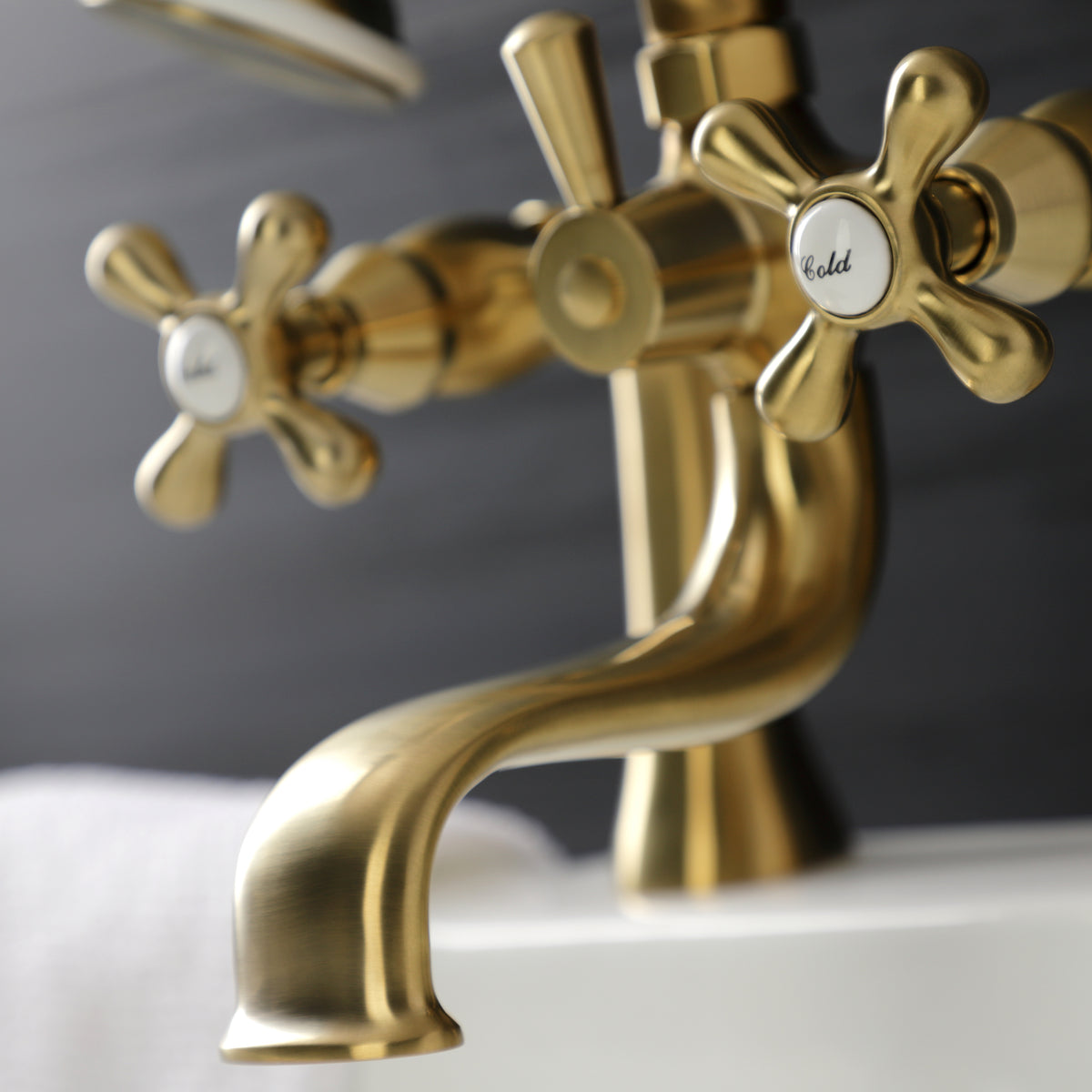 Kingston Deck Mount Clawfoot Tub Faucet with Hand Shower