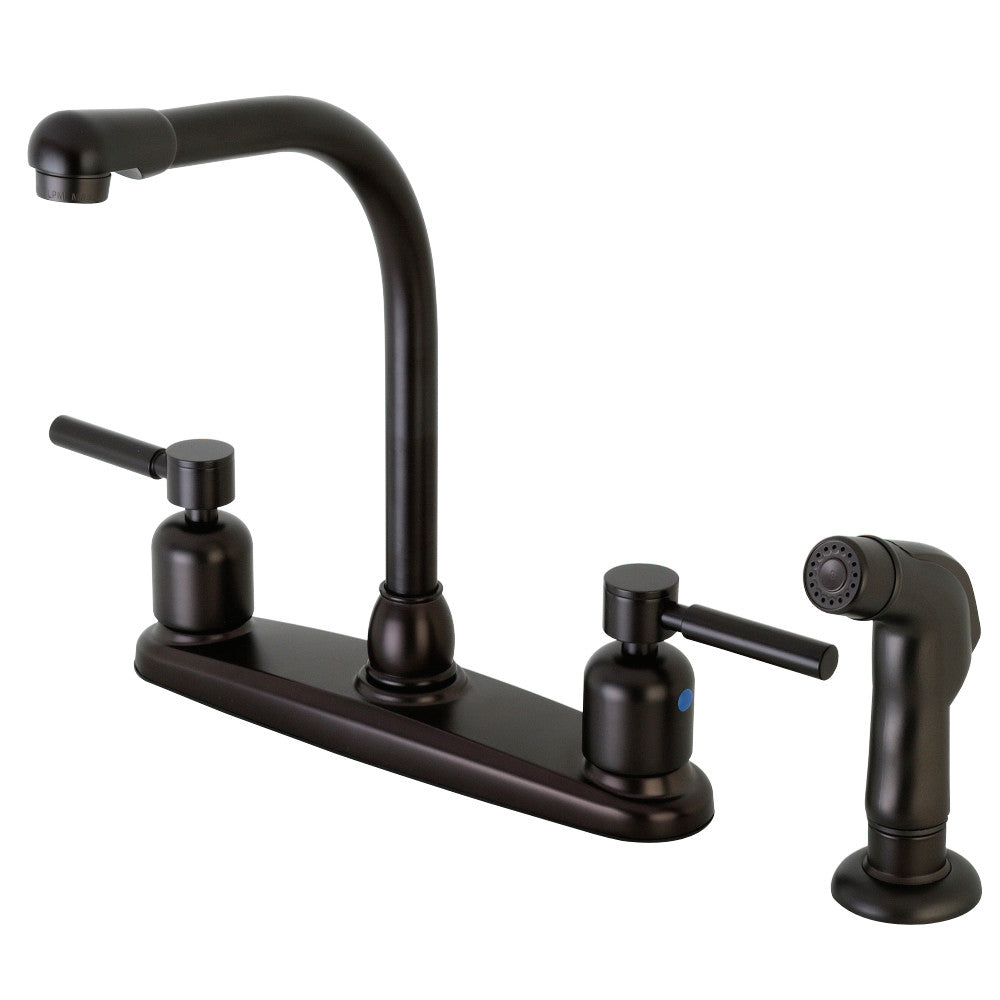 Kingston Brass FB751DLSP Concord 8-Inch Centerset Kitchen Faucet with Sprayer