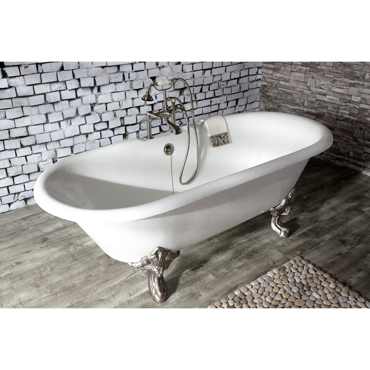 Aqua Vintage Deck Mount Clawfoot Tub Faucet