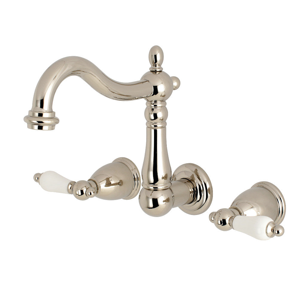 Kingston Brass KS1257PL 8-Inch Center Wall Mount Bathroom Faucet