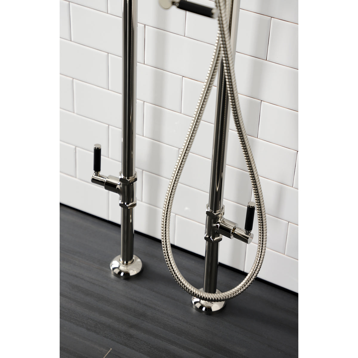 Aqua Vintage Concord Freestanding Tub Faucet with Supply Line, Stop Valve