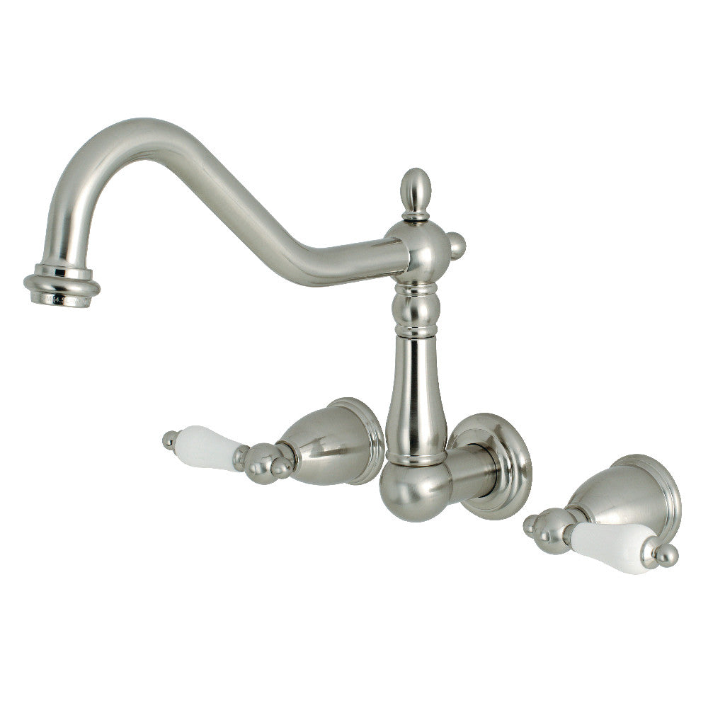 Kingston Brass KS1280PL Heritage Wall Mount Kitchen Faucet