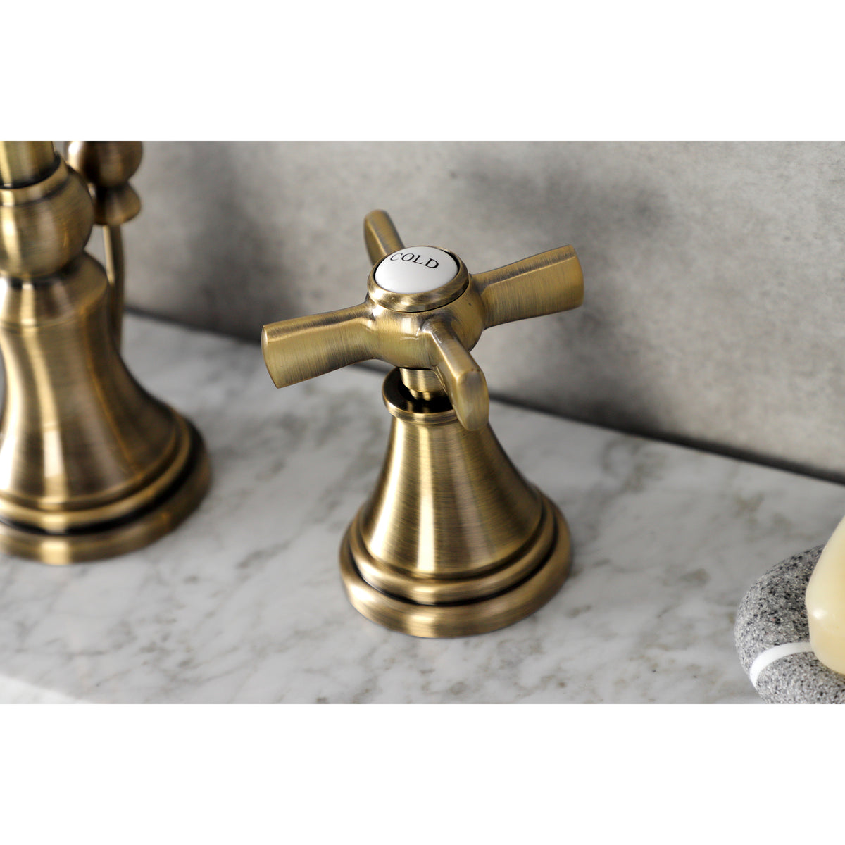 Kingston Brass KS2985ZX Millennium Widespread Bathroom Faucet with Brass Pop-Up