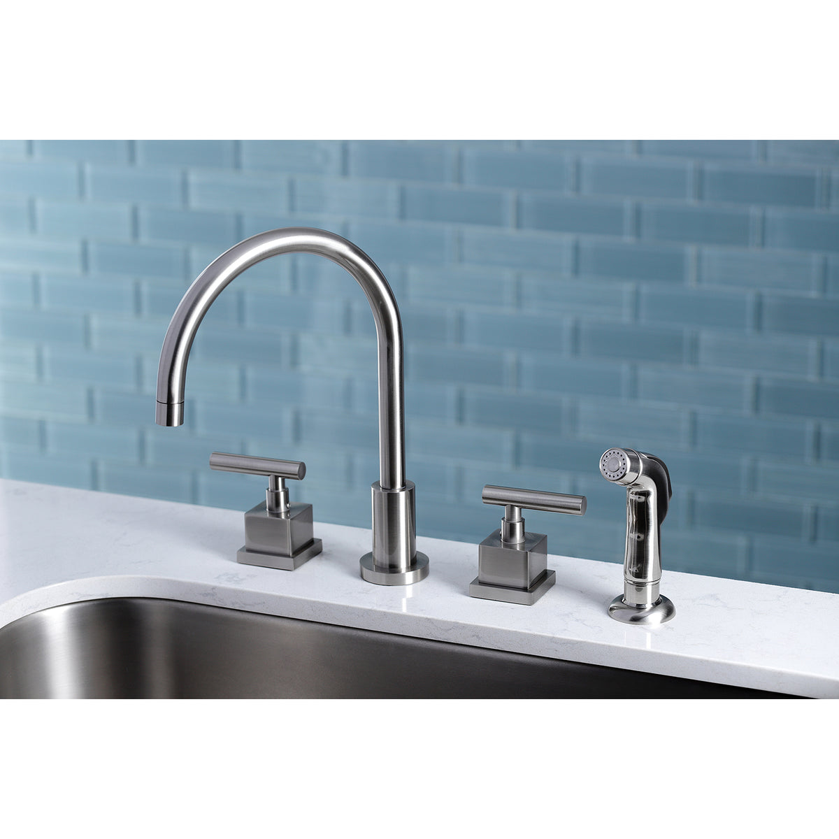 Kingston Brass KS8728CQL Widespread Kitchen Faucet