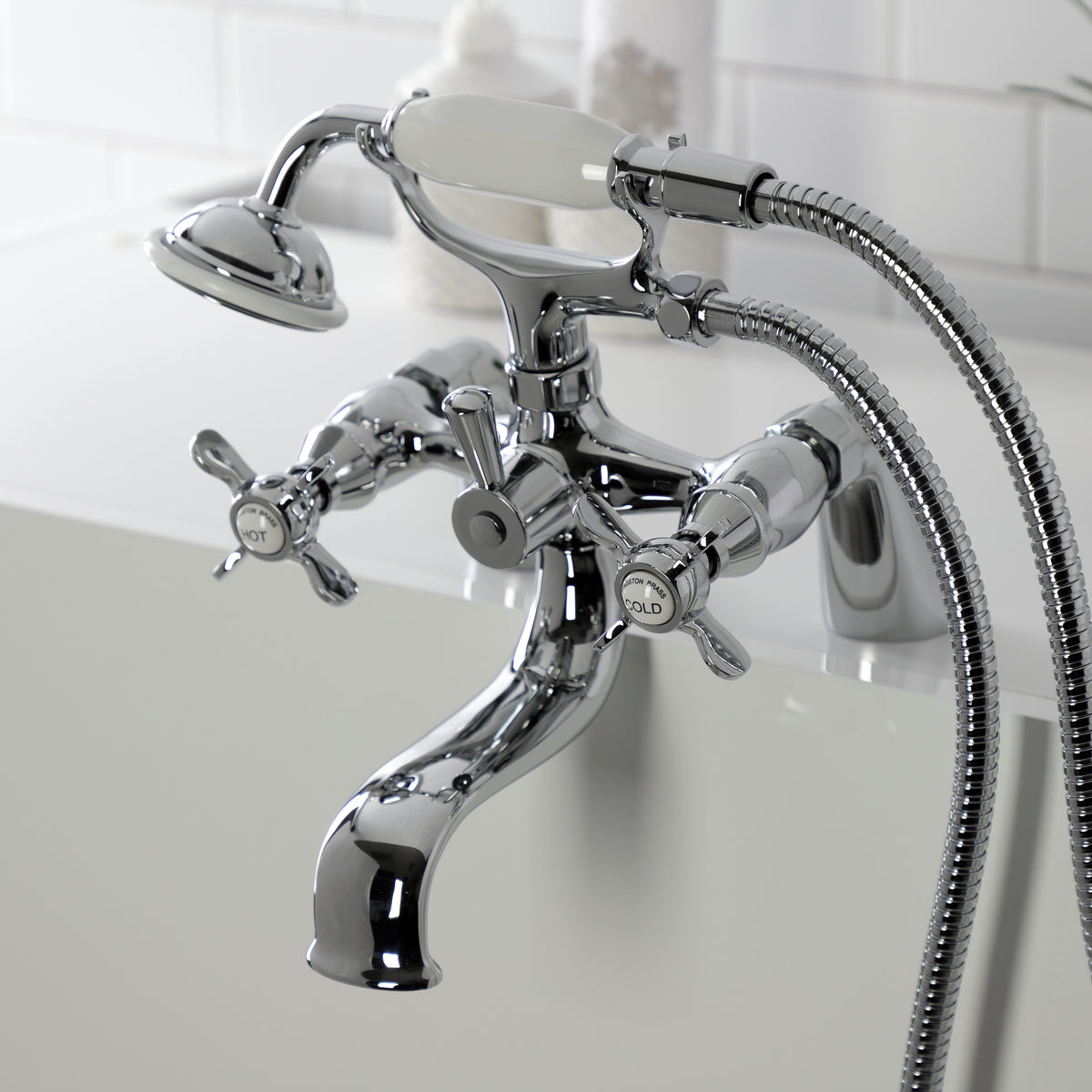 Essex Deck Mount Clawfoot Tub Faucet with Hand Shower