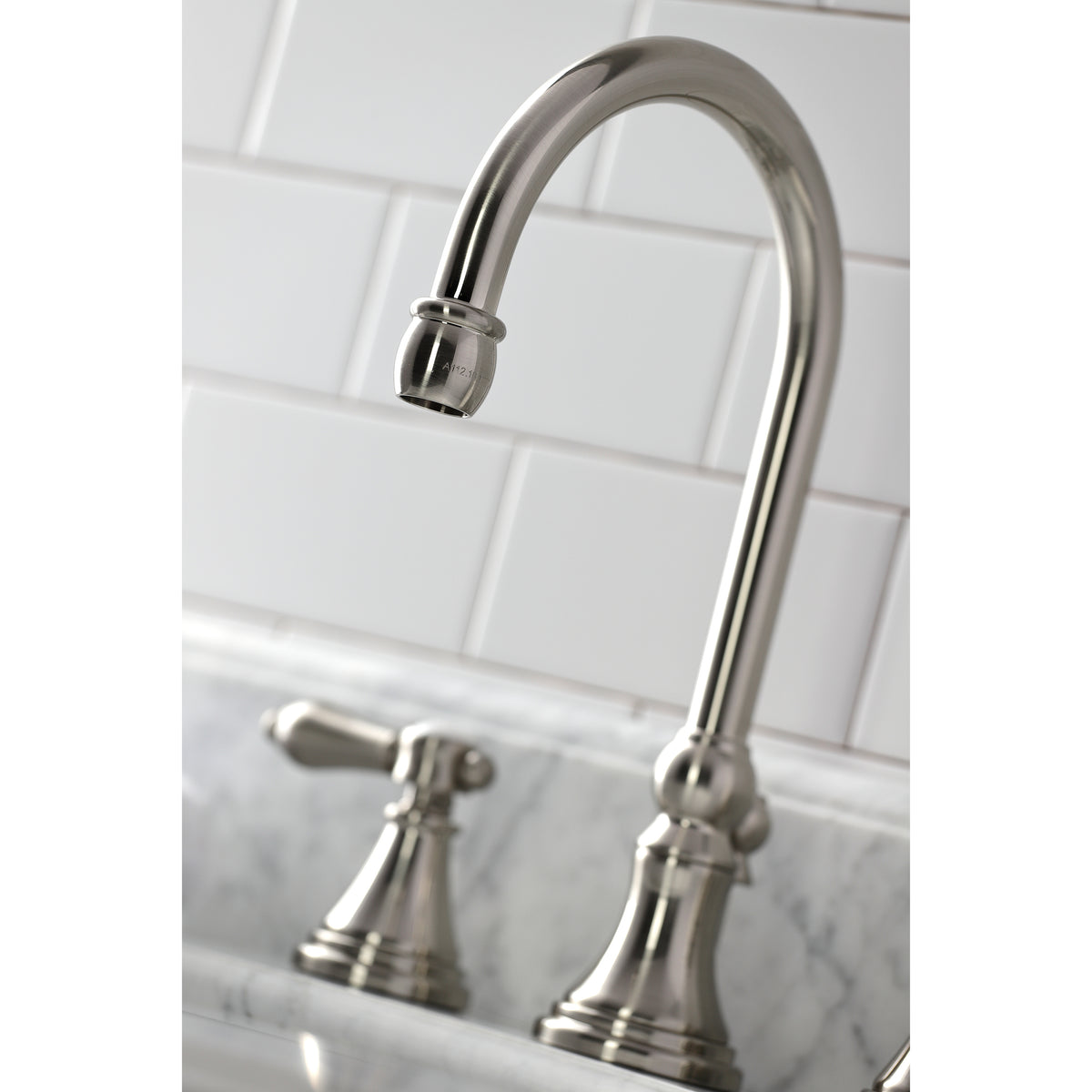 Kingston Brass KS2981BAL Heirloom Widespread Bathroom Faucet with Brass Pop-Up